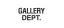 Gallery Dept logo